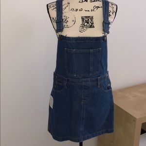 American Apparel denim overall minidress